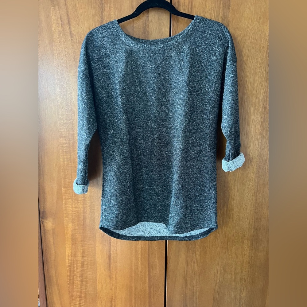 Vintage Pilcro Anthropologie Metallic Thread French Terry Top